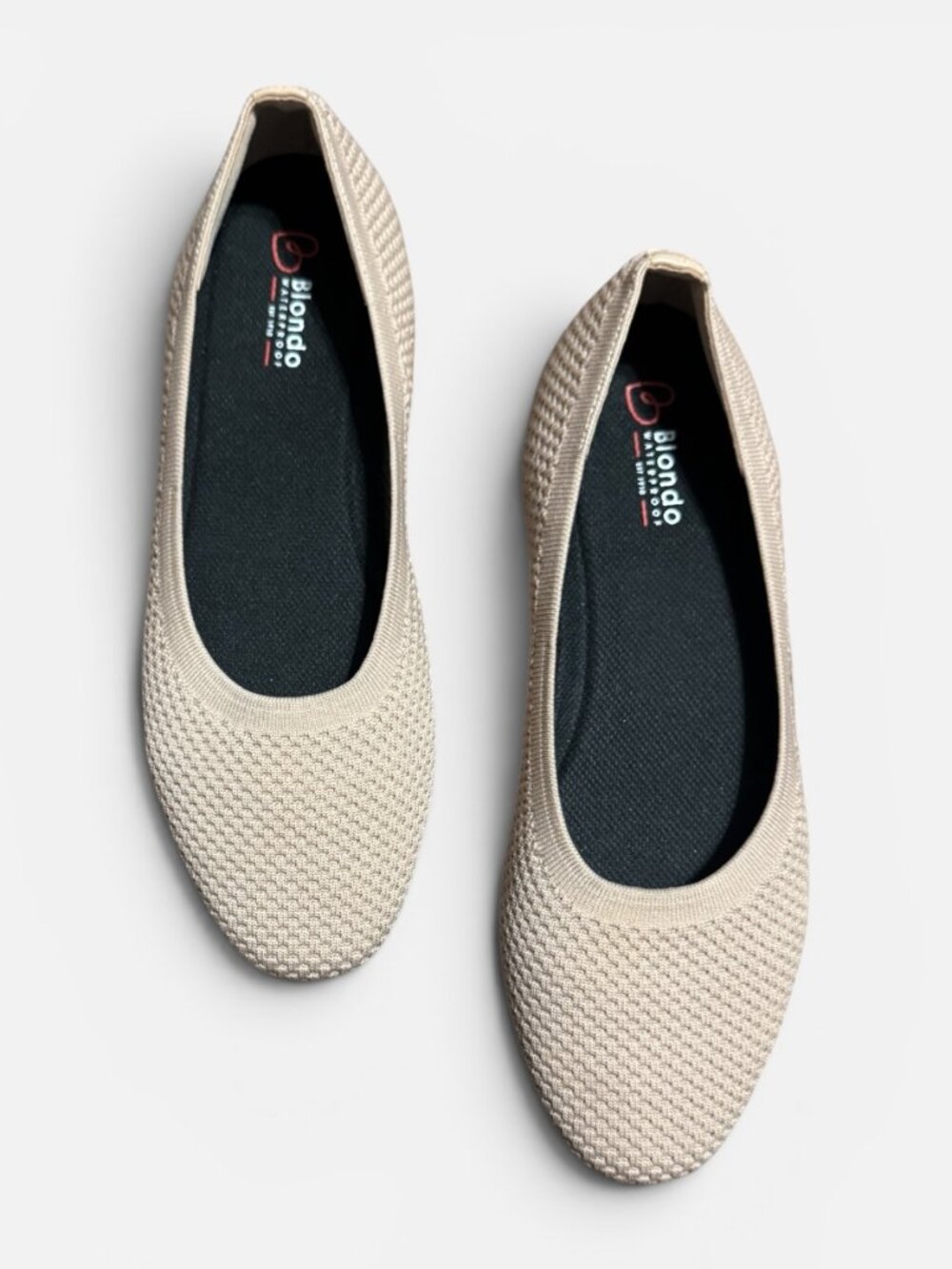 Blondo Brooklyn Women's Waterproof Knit Ballet Flats in Blush Pink Sz. 10M